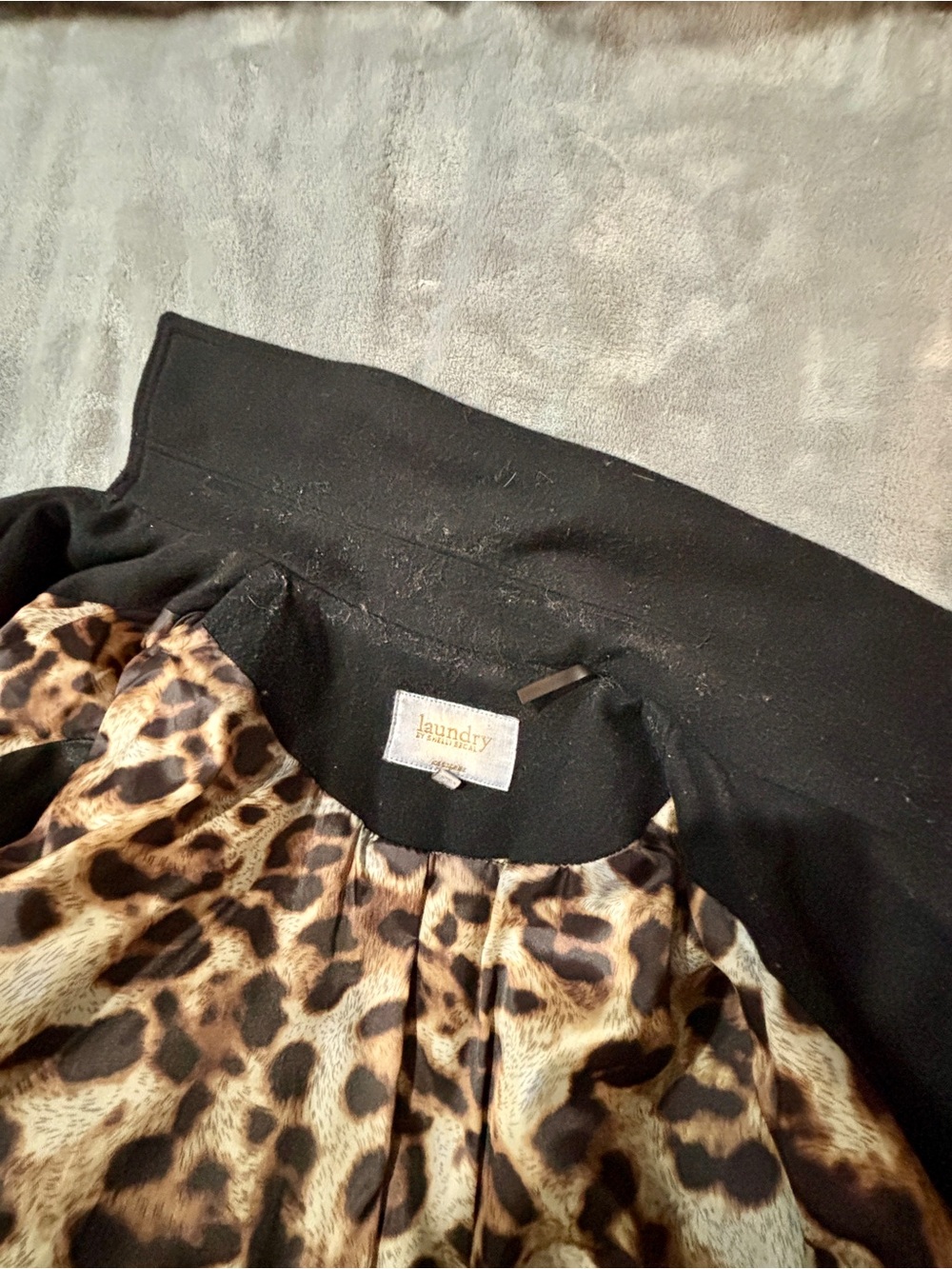 Laundry By Shelli Segal Black Pea Coat with Gold Hardware - Picture 10 of 10